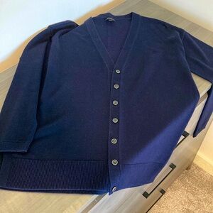 Talbots Navy Cardigan Girlfriend Sweater, like new szM